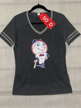 SOLD Mr Met NY Mets Ladies T-shirt M Heather Gray